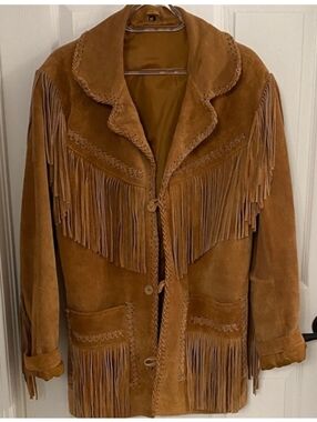 Vintage Fringe Sude Womens Jacket